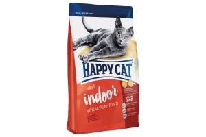 غذای خشک مخصوص گربه خانگی با طعم گوشت گاو/  10 کیلویی/ Happy Cat Indoor Voralpen Rind 
